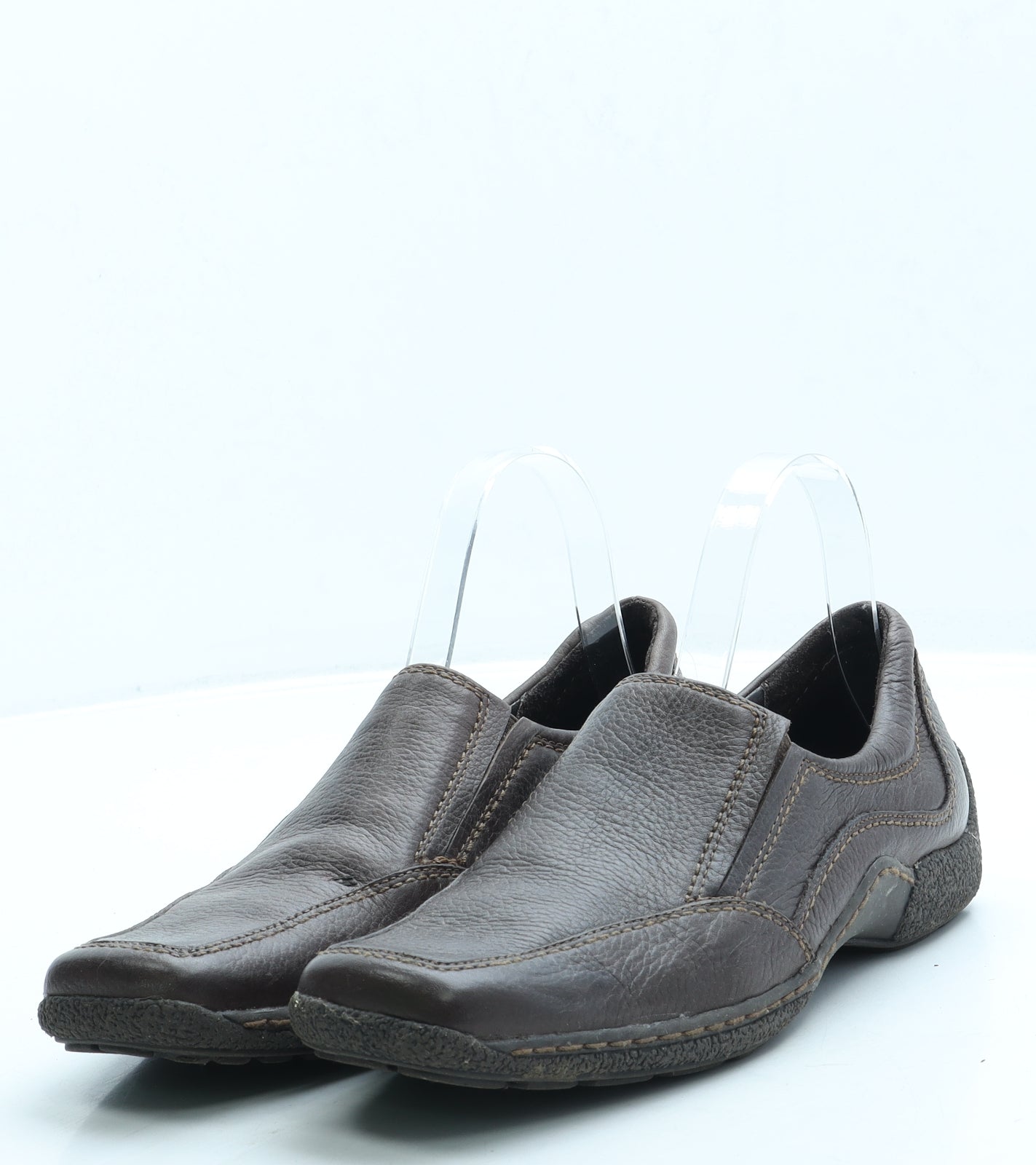 Sally O'Hara Womens Brown Leather Loafer Flat UK 5 38