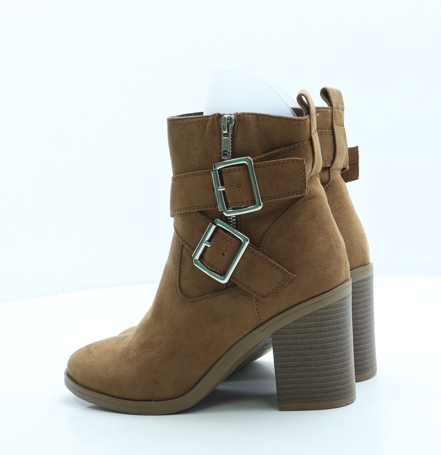 New Look Womens Brown Suede Bootie Boot UK 4 37