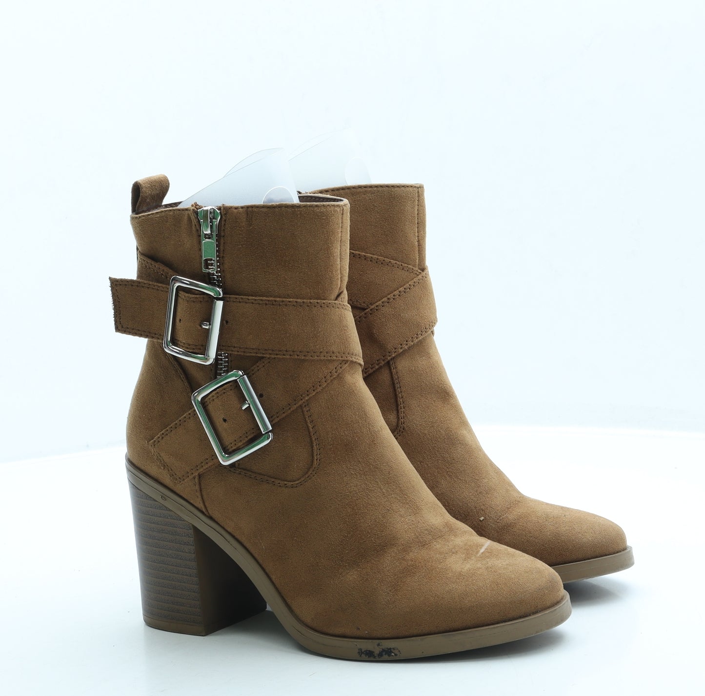 New Look Womens Brown Suede Bootie Boot UK 4 37