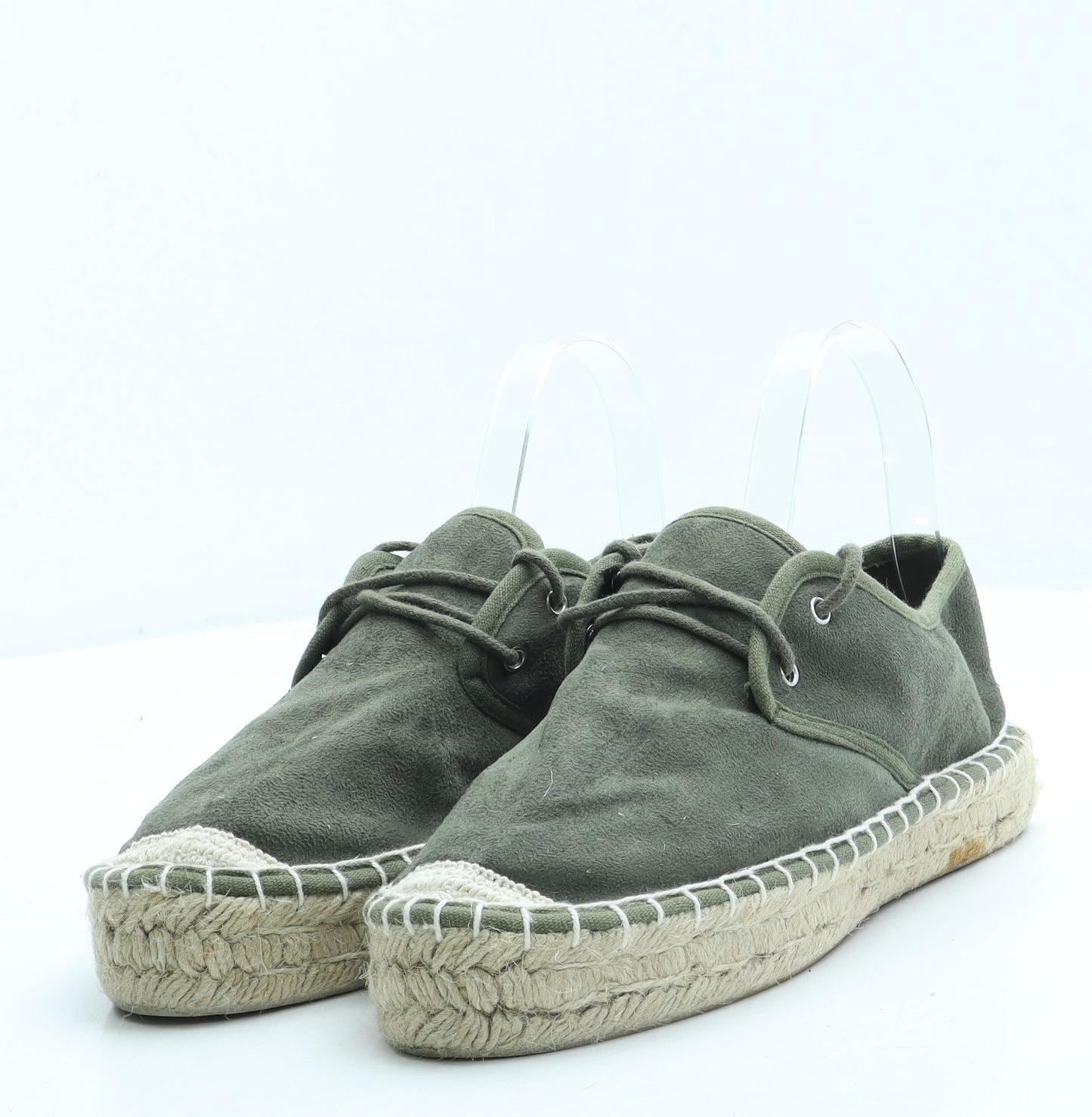 Papaya Womens Green Suede Flat UK 6 39 - Espadrille