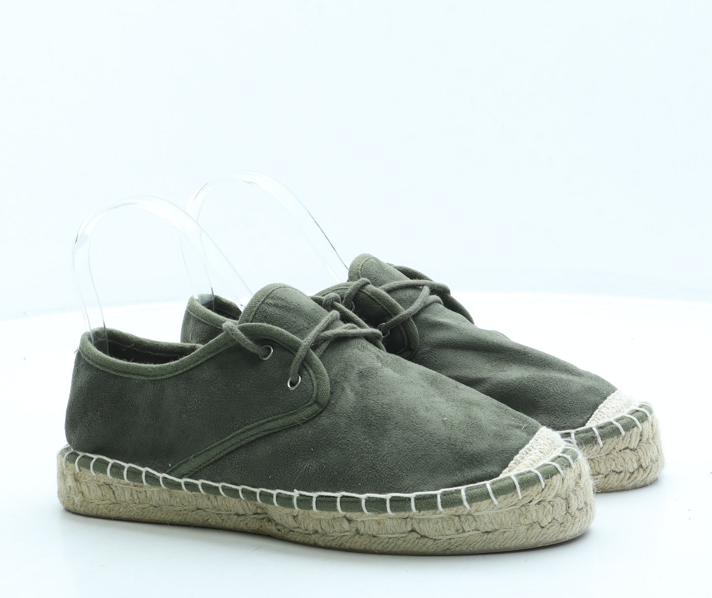 Papaya Womens Green Suede Flat UK 6 39 - Espadrille
