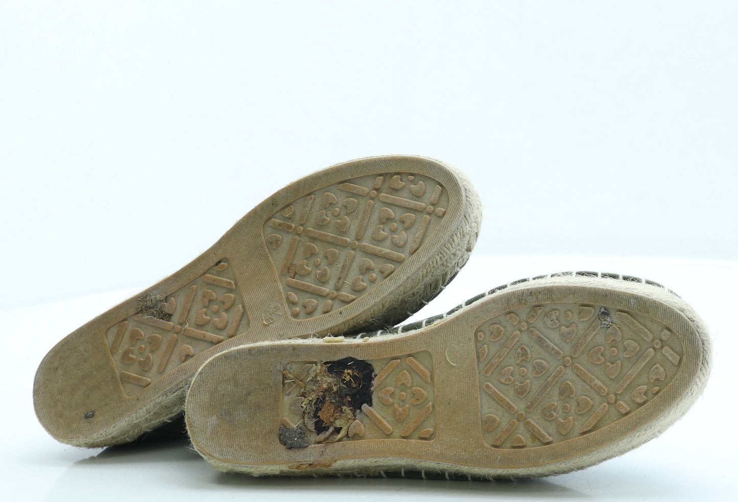 Papaya Womens Green Suede Flat UK 6 39 - Espadrille