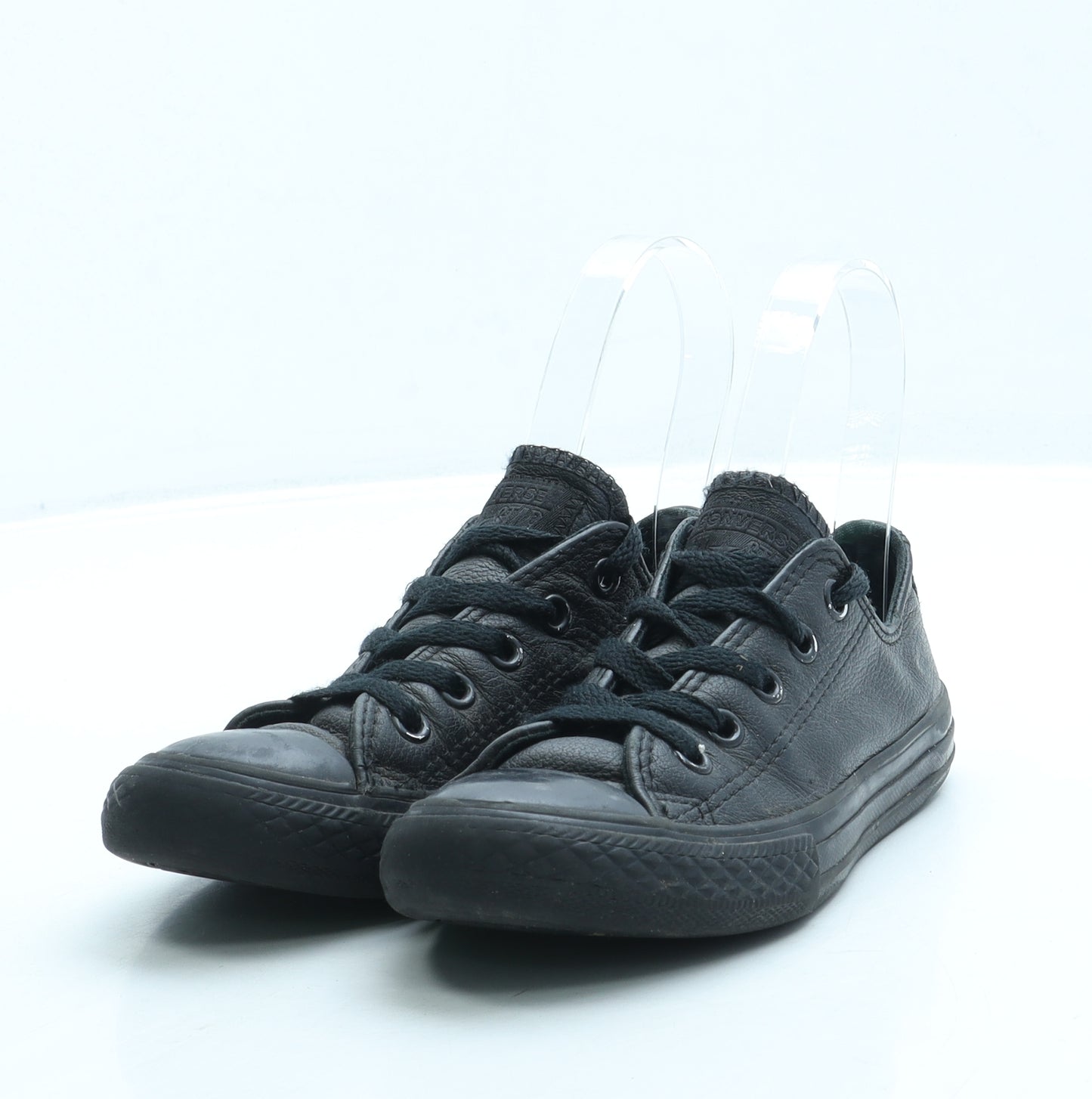 Converse Girls Black Synthetic Trainer UK 12