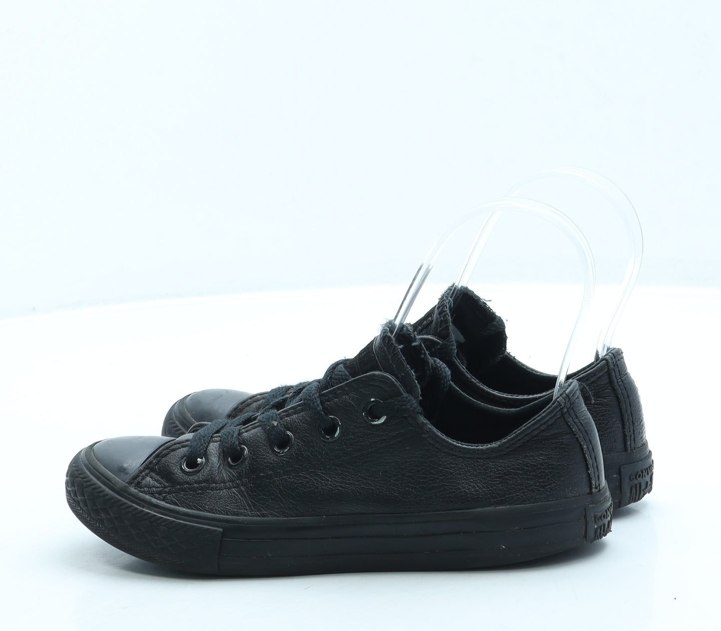 Converse Girls Black Synthetic Trainer UK 12
