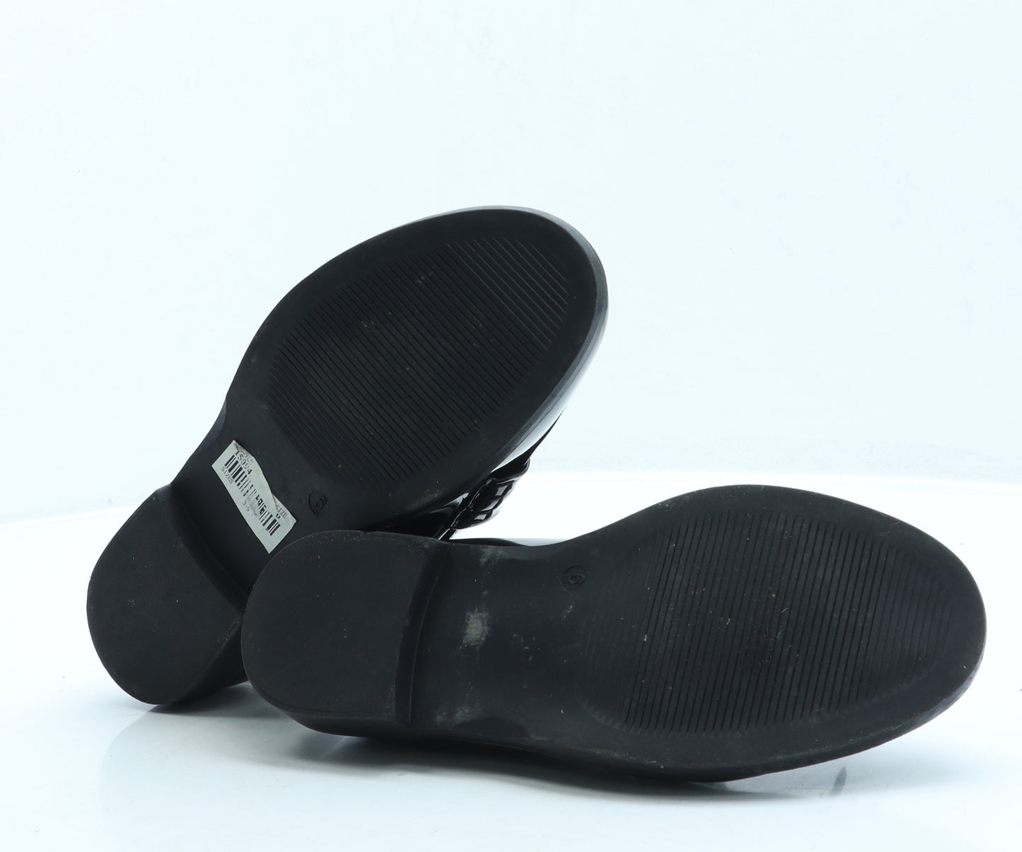 Lilley Womens Black Leather Loafer Flat UK 6