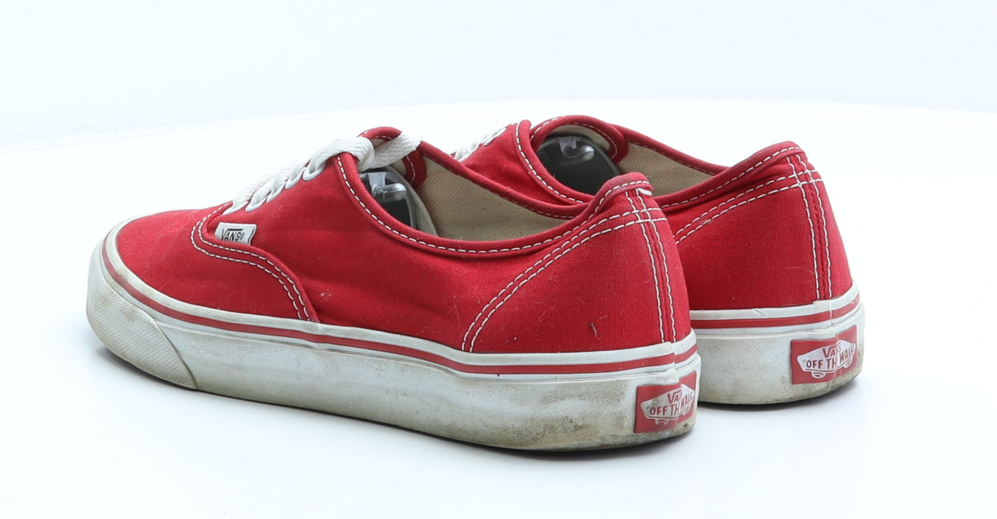 VANS Mens Red Fabric Trainer UK 7.5 US 8