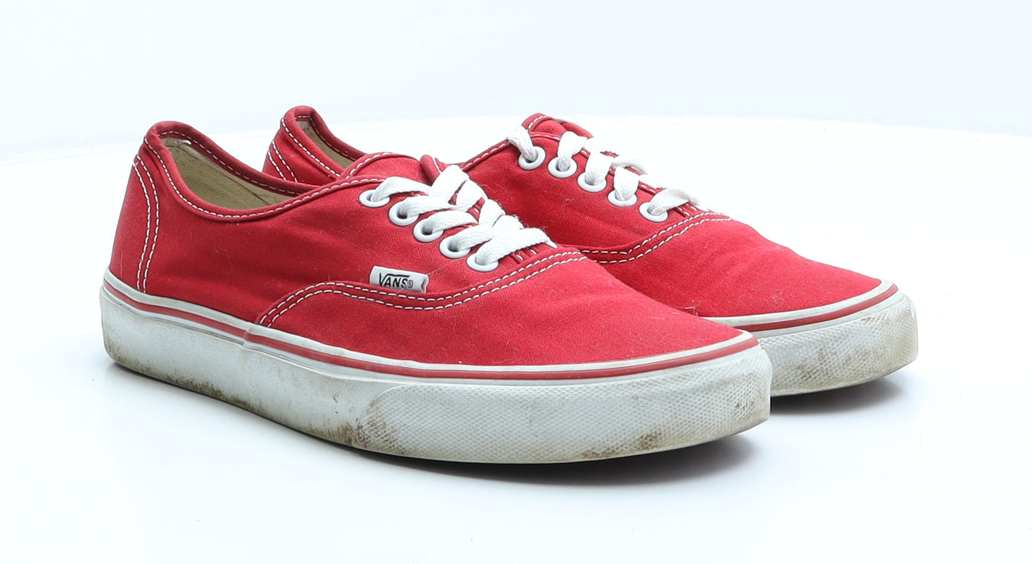 VANS Mens Red Fabric Trainer UK 7.5 US 8