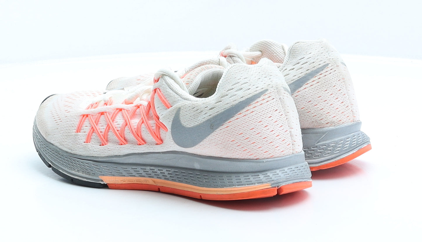 Nike Girls White Polyester Trainer UK 2.5 35.5 US 5