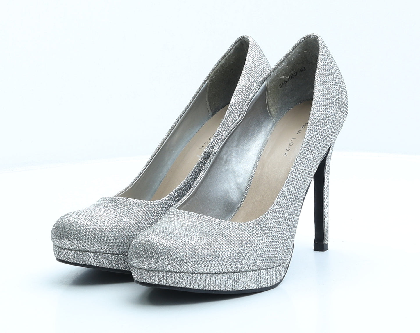 New Look Womens Silver Polyester Court Heel UK 6 39