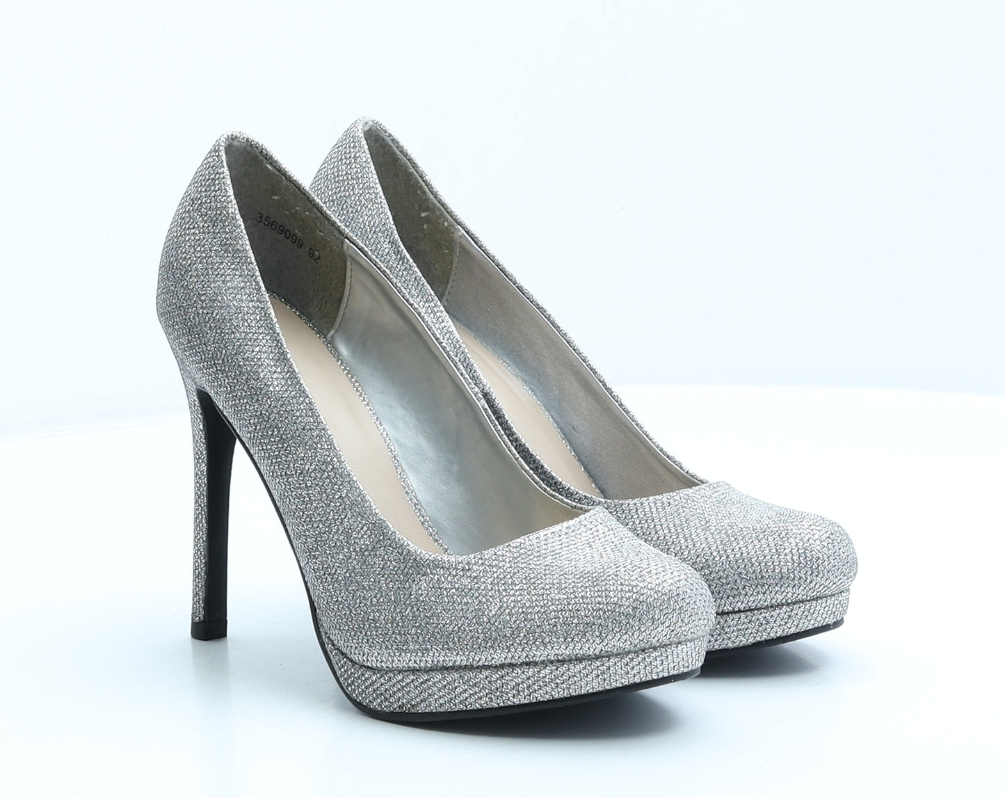 New Look Womens Silver Polyester Court Heel UK 6 39