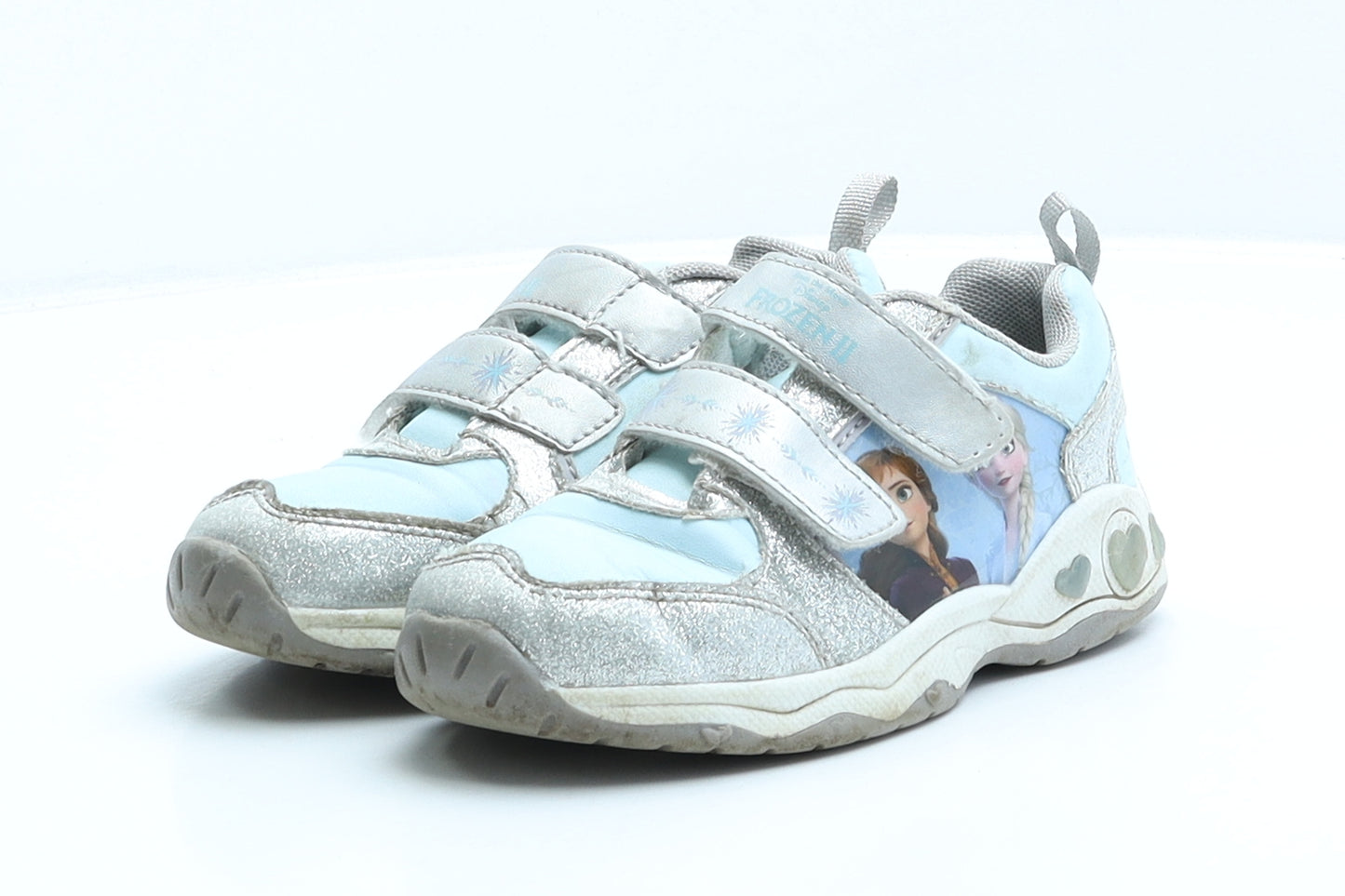 Disney Girls Blue Geometric Synthetic Trainer UK 10 28 US 10.5 - Frozen