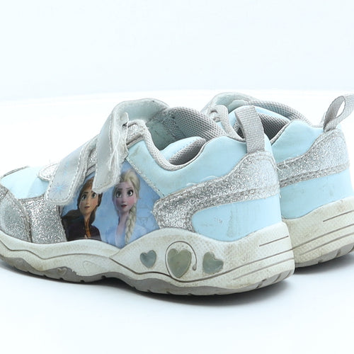 Disney Girls Blue Geometric Synthetic Trainer UK 10 28 US 10.5 - Frozen
