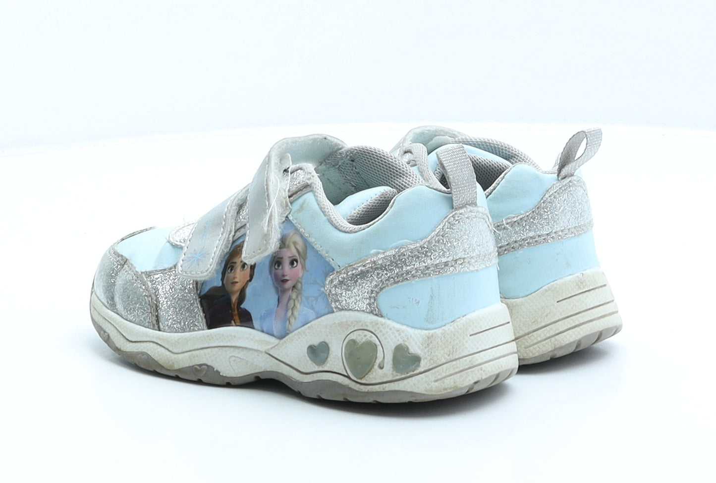 Disney Girls Blue Geometric Synthetic Trainer UK 10 28 US 10.5 - Frozen