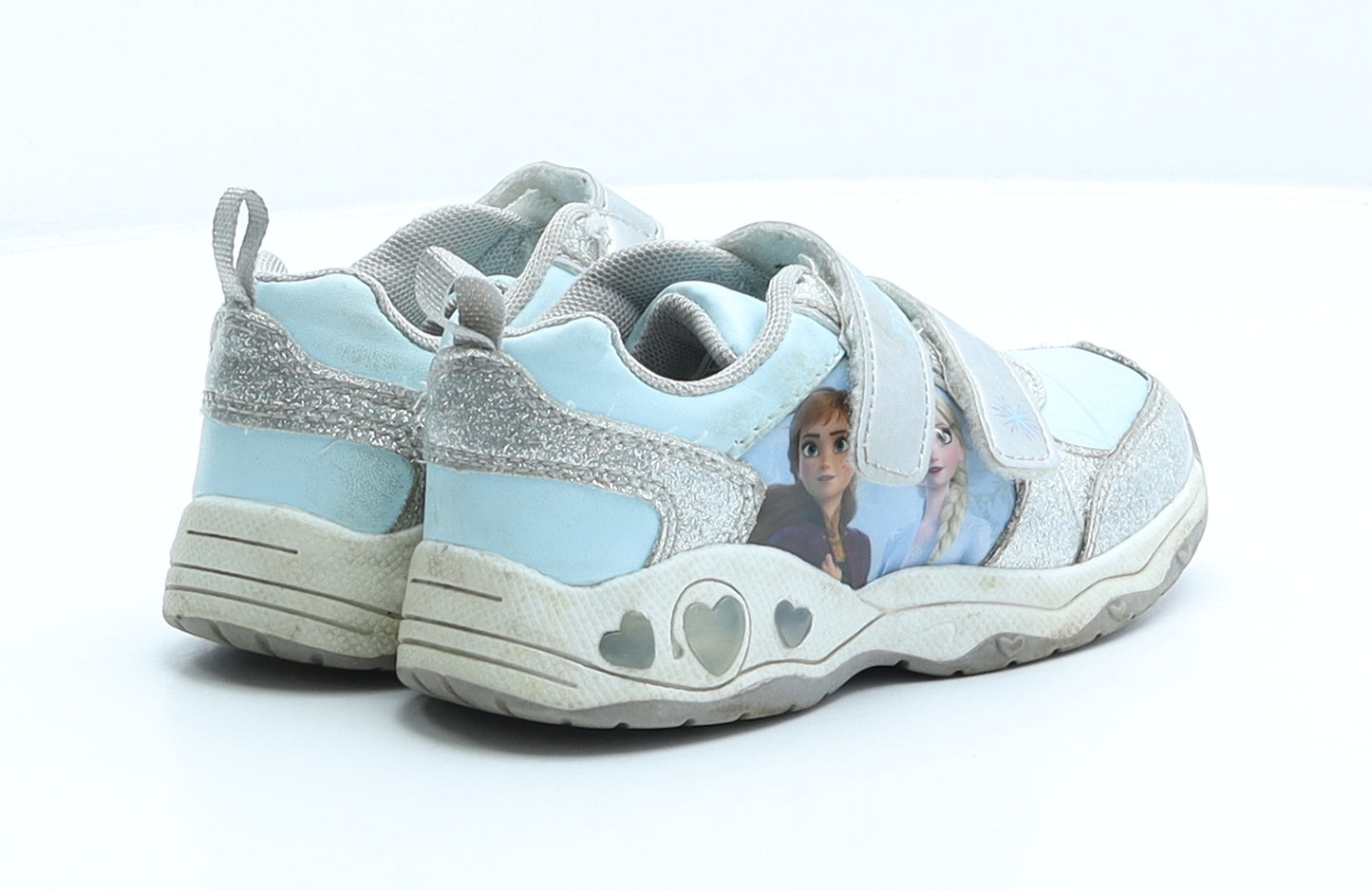 Disney Girls Blue Geometric Synthetic Trainer UK 10 28 US 10.5 - Frozen