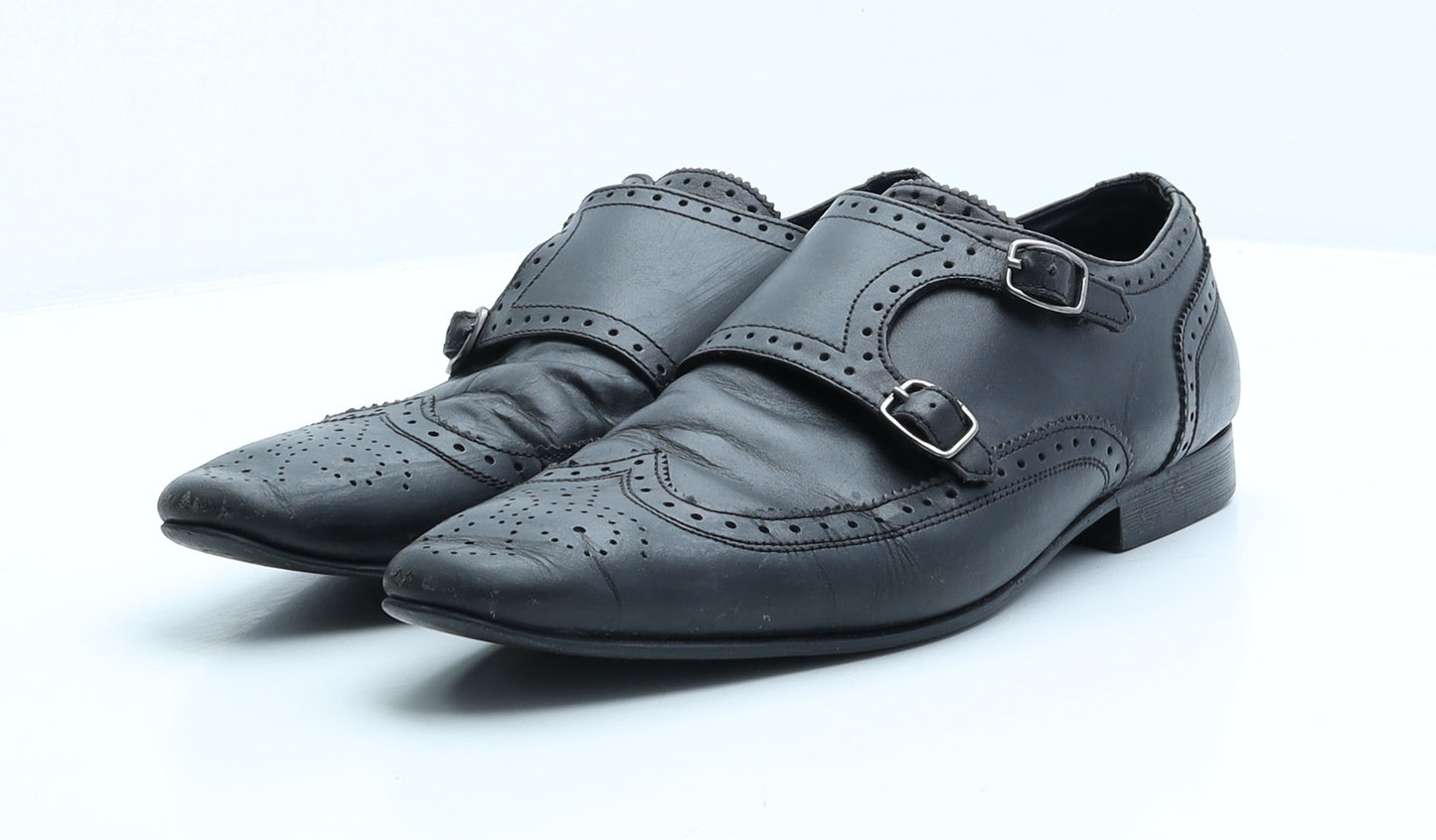 Kurt Geiger Mens Black Leather Brogue Dress UK 8.5 42