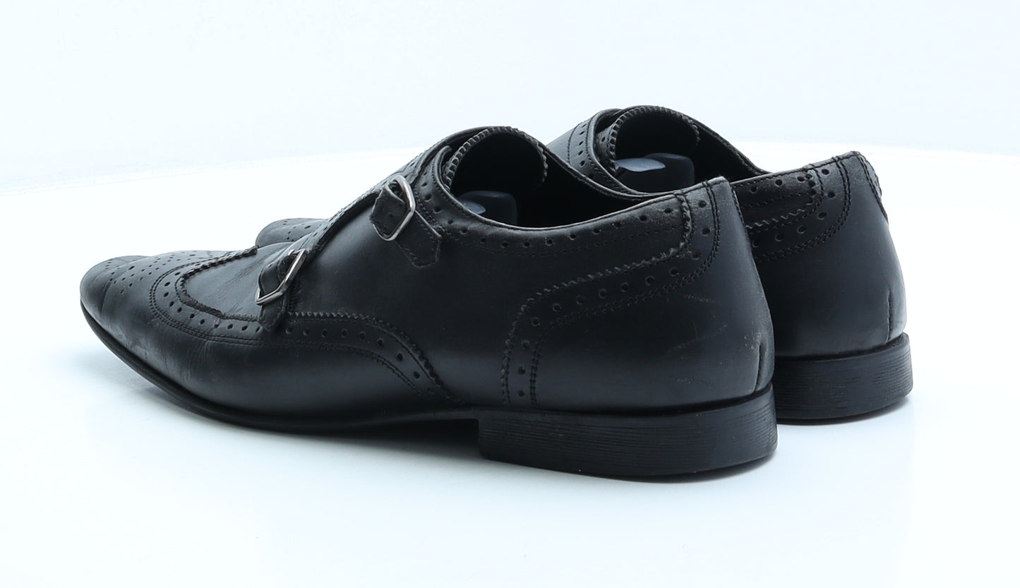 Kurt Geiger Mens Black Leather Brogue Dress UK 8.5 42