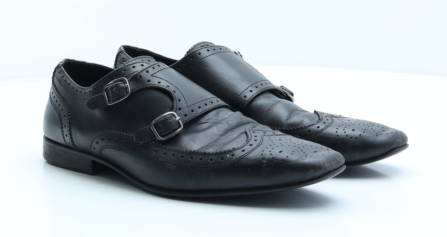 Kurt Geiger Mens Black Leather Brogue Dress UK 8.5 42