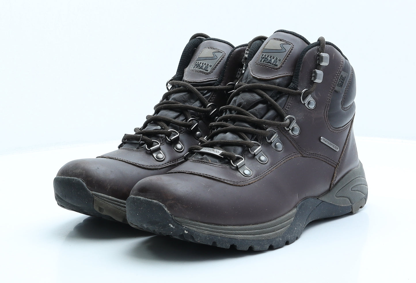 Freedom Trail Mens Brown Leather Combat Boot UK 8