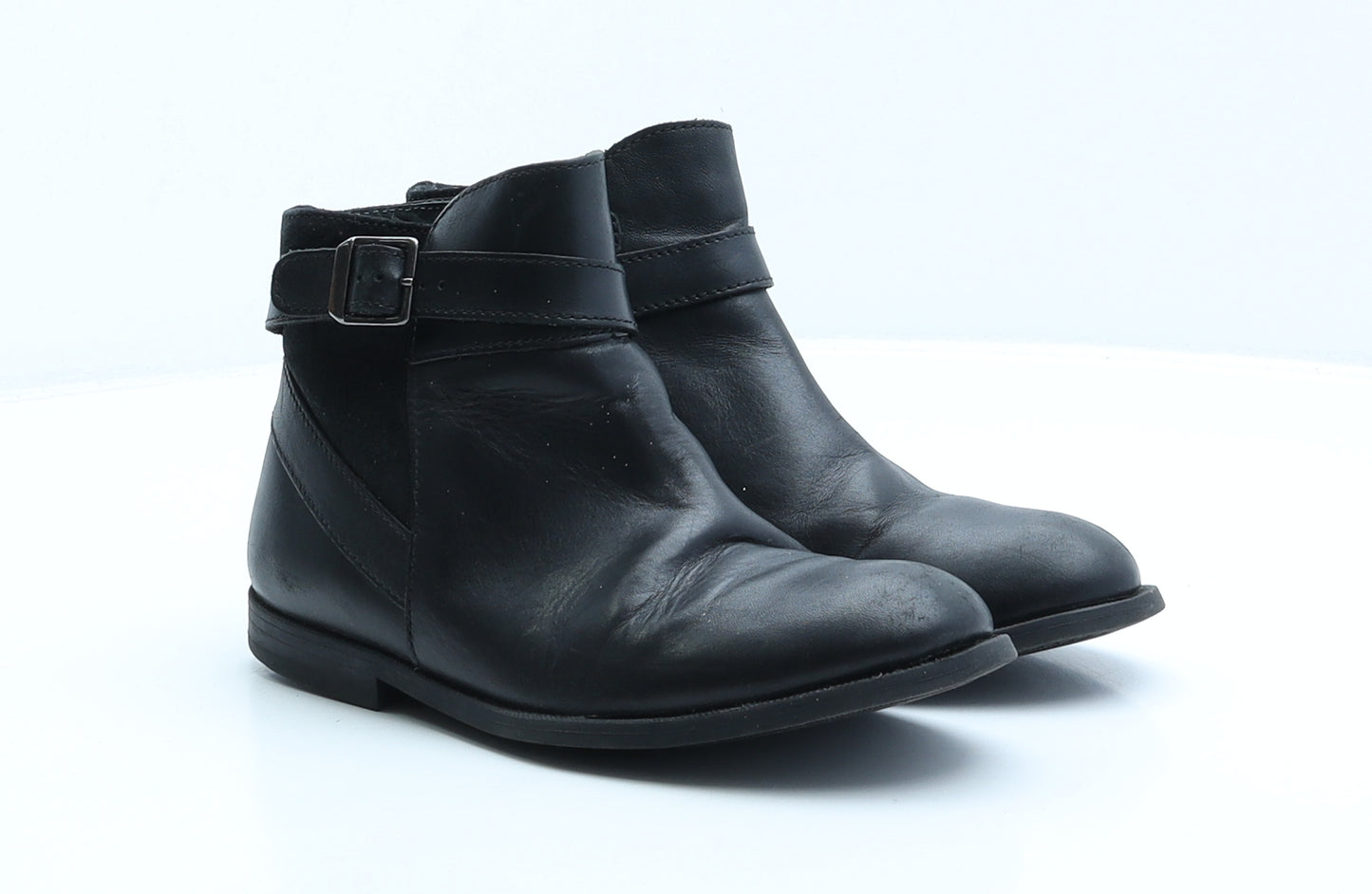 Start-Rite Girls Black Leather Biker Boot UK 1