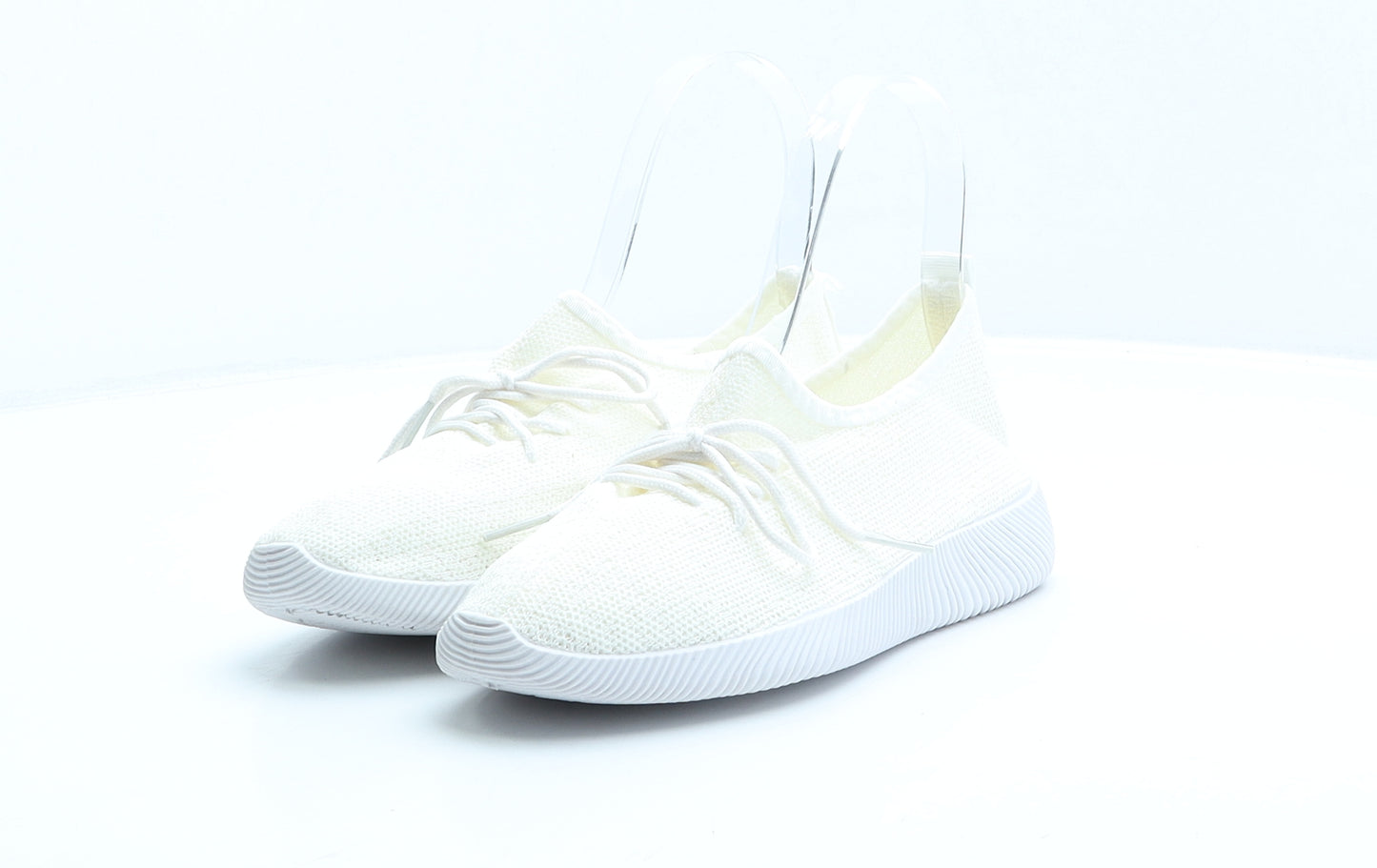 Preworn Womens Ivory Polyester Slip On Casual UK 5 38