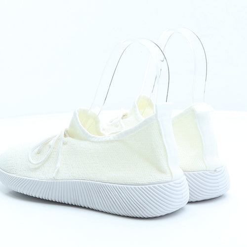 Preworn Womens Ivory Polyester Slip On Casual UK 5 38