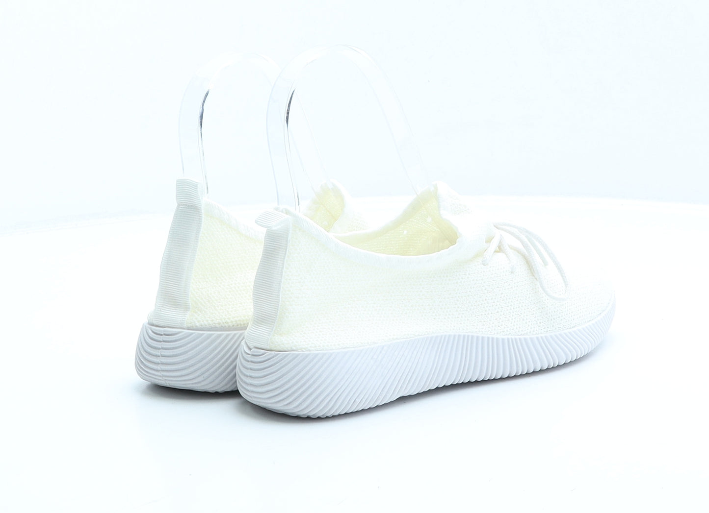 Preworn Womens Ivory Polyester Slip On Casual UK 5 38