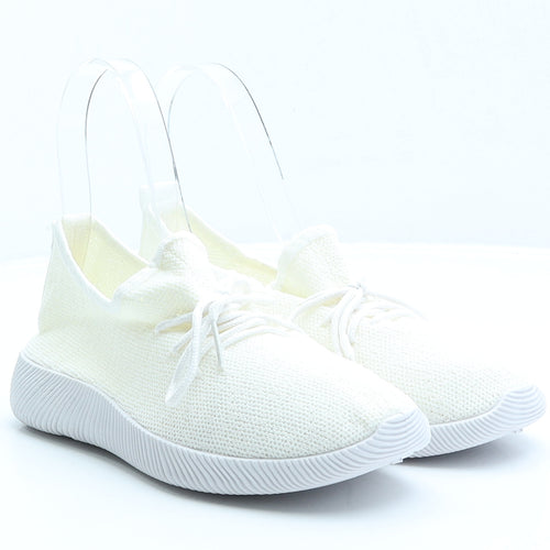 Preworn Womens Ivory Polyester Slip On Casual UK 5 38