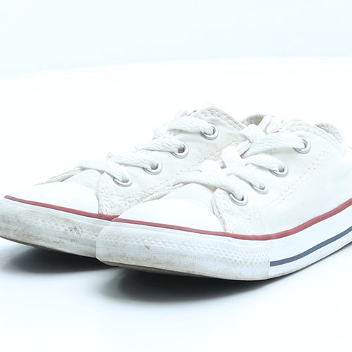 Converse Boys White Cotton Trainer UK 8 24