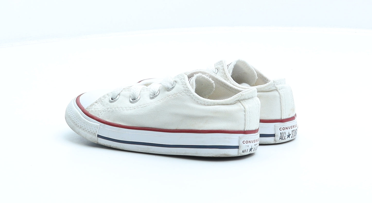 Converse Boys White Cotton Trainer UK 8 24