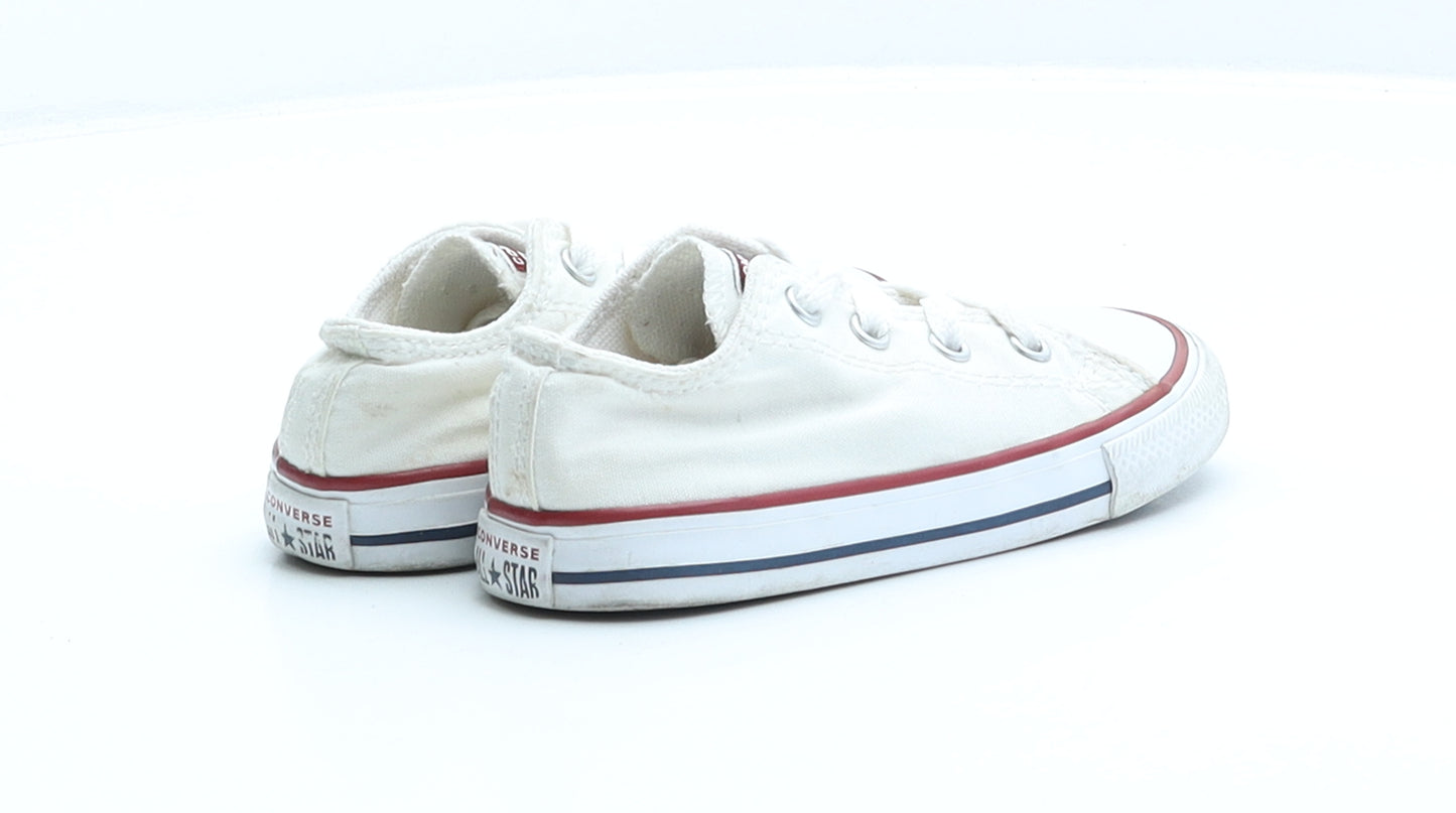 Converse Boys White Cotton Trainer UK 8 24