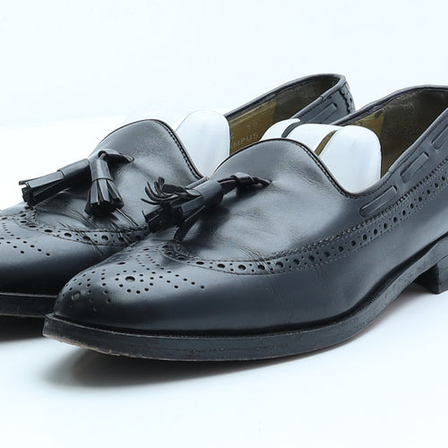 Moreschi Mens Black Leather Brogue Dress UK 6.5