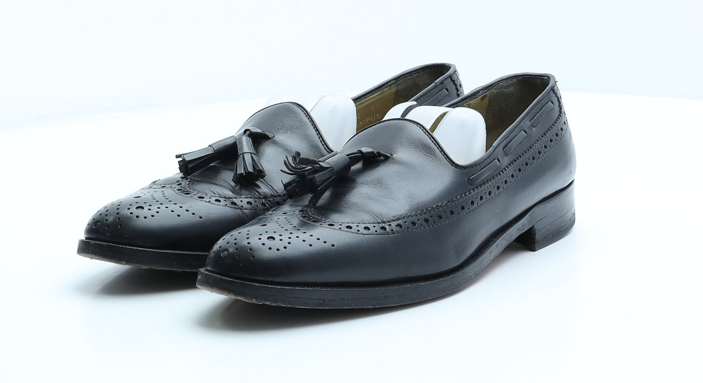 Moreschi Mens Black Leather Brogue Dress UK 6.5
