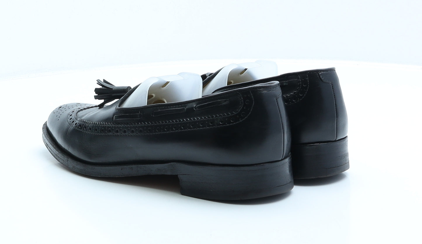 Moreschi Mens Black Leather Brogue Dress UK 6.5