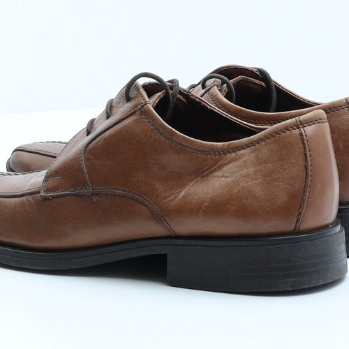 Clarks Mens Brown Leather Derby Dress UK 8