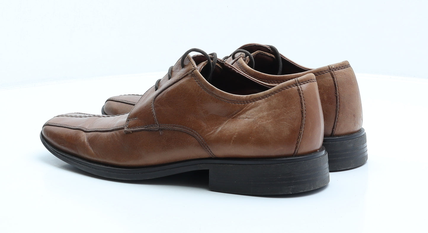 Clarks Mens Brown Leather Derby Dress UK 8