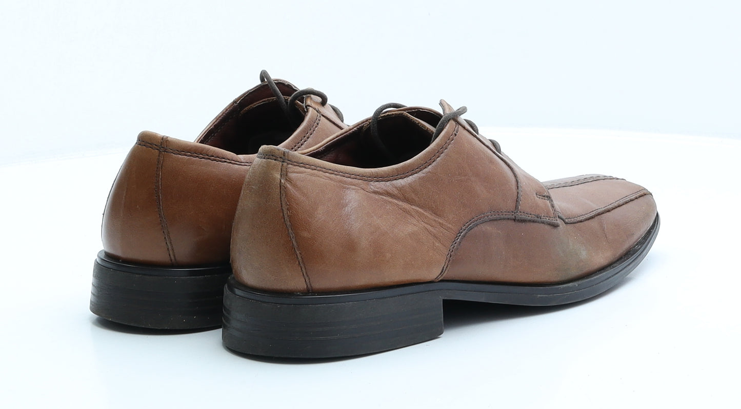 Clarks Mens Brown Leather Derby Dress UK 8