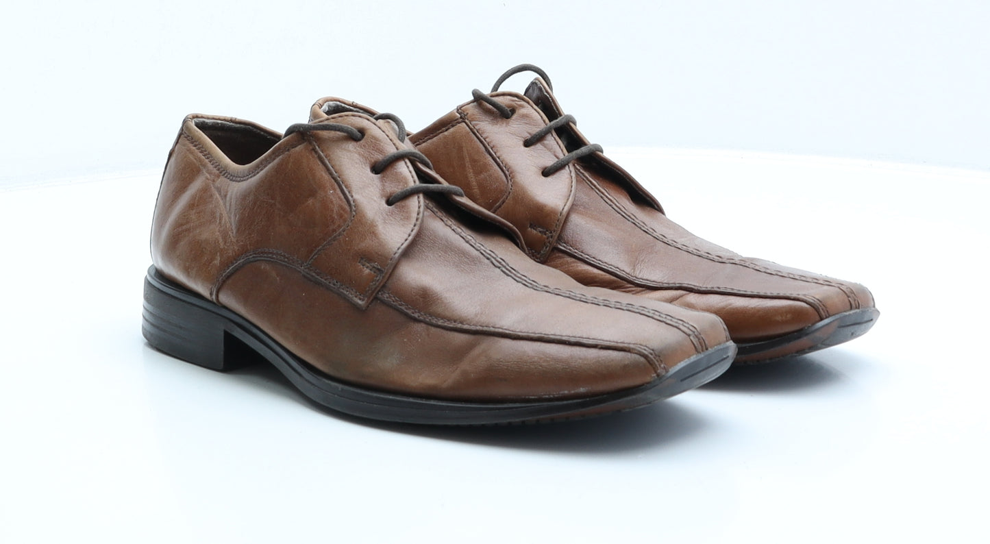 Clarks Mens Brown Leather Derby Dress UK 8