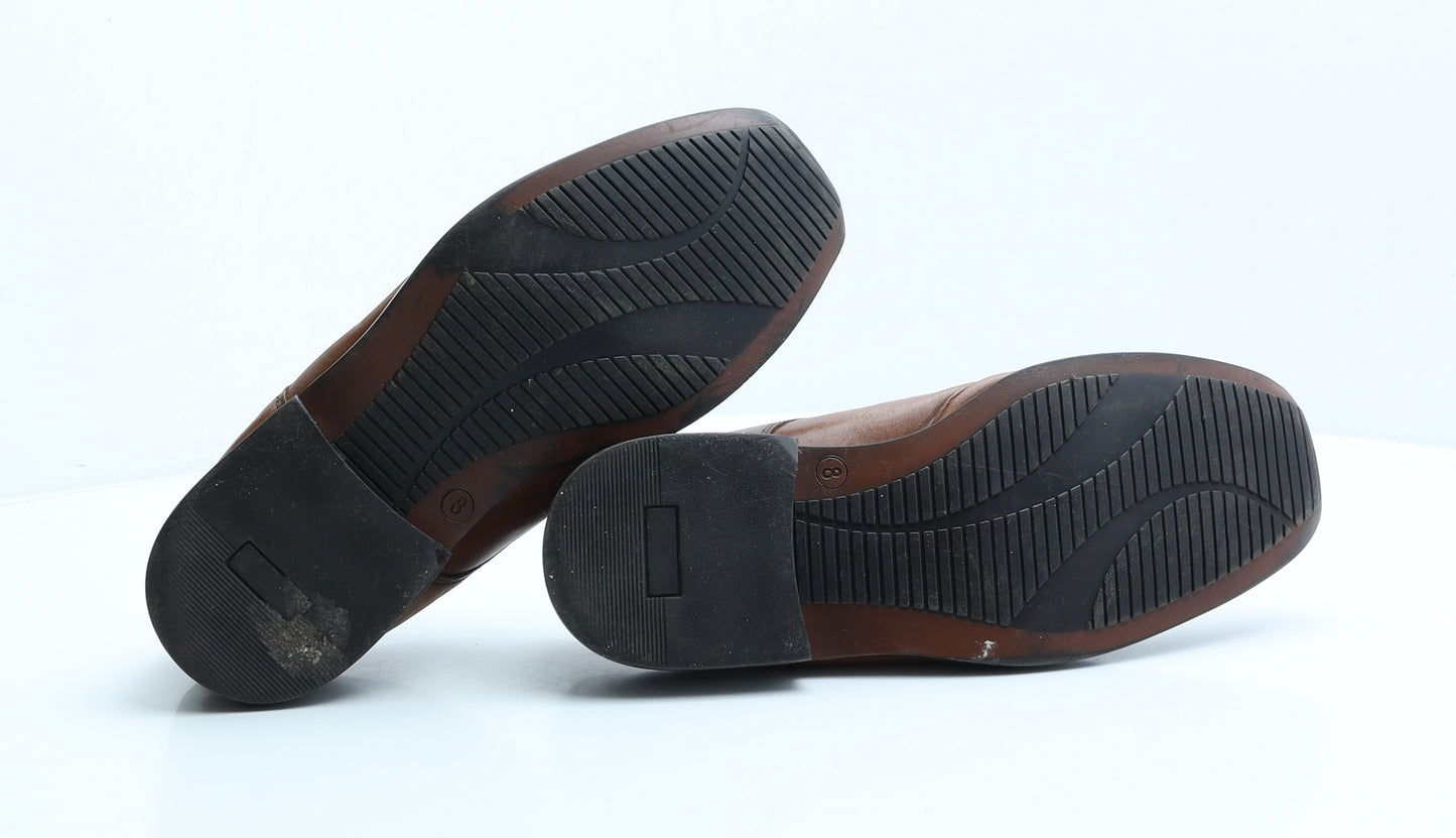 Clarks Mens Brown Leather Derby Dress UK 8