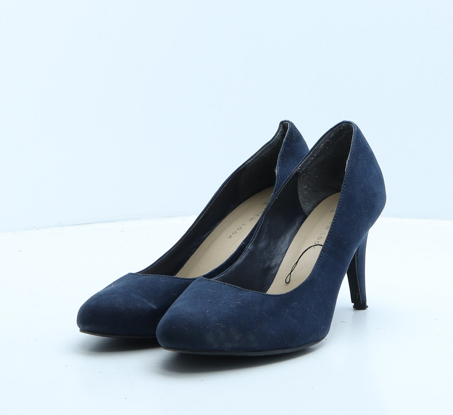 New Look Womens Blue Suede Court Heel UK 6 39