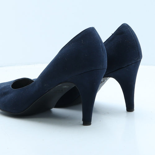 New Look Womens Blue Suede Court Heel UK 6 39