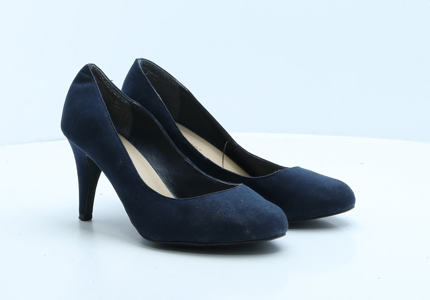 New Look Womens Blue Suede Court Heel UK 6 39