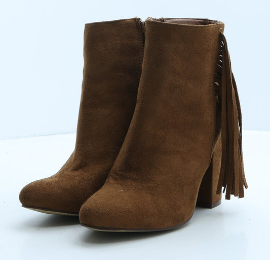 Atmosphere Womens Brown Suede Bootie Boot UK 4 37