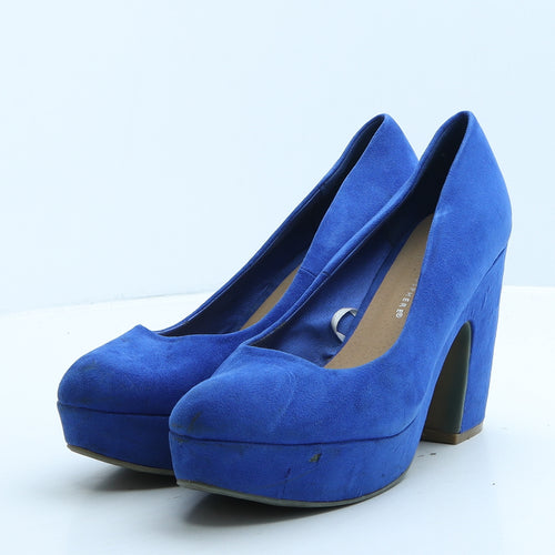Atmosphere Womens Blue Suede Platform Heel UK 7 40