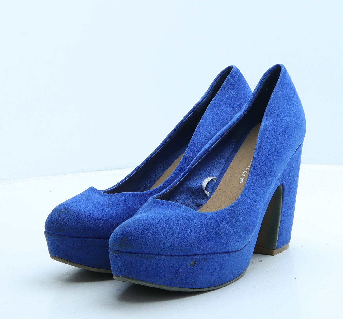 Atmosphere Womens Blue Suede Platform Heel UK 7 40