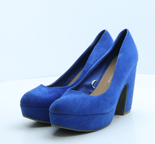 Atmosphere Womens Blue Suede Platform Heel UK 7 40