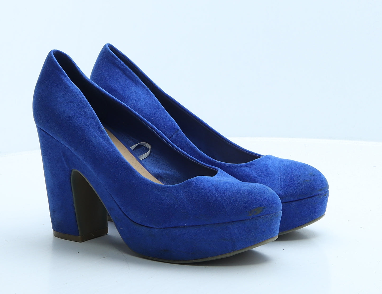 Atmosphere Womens Blue Suede Platform Heel UK 7 40