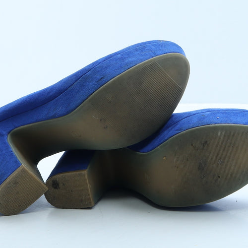 Atmosphere Womens Blue Suede Platform Heel UK 7 40
