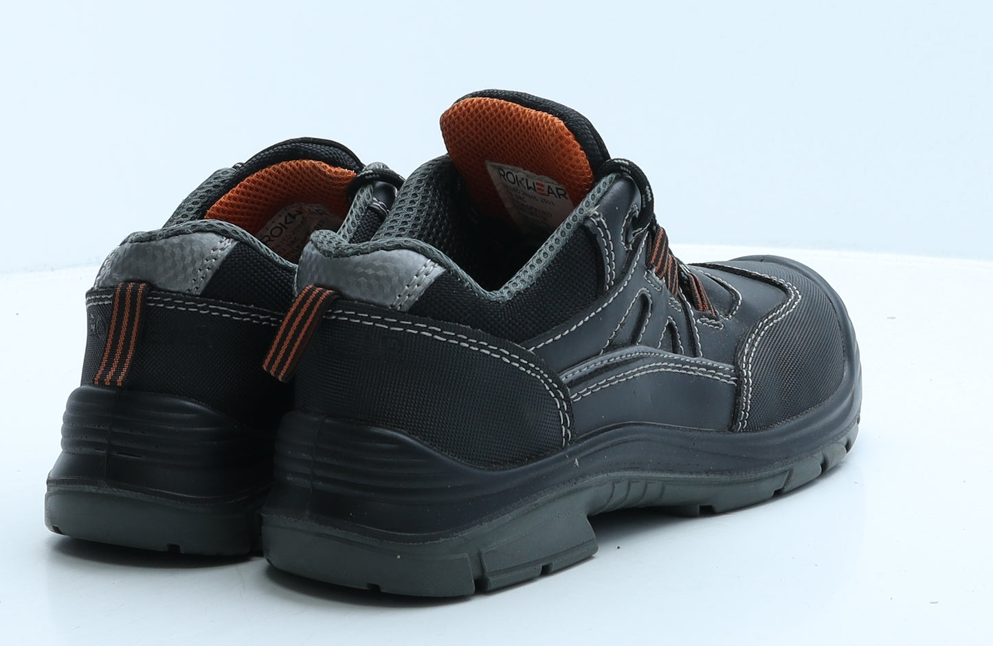 Rokwear Womens Black Geometric Leather Trainer Boot UK 5 38 - Work Wear