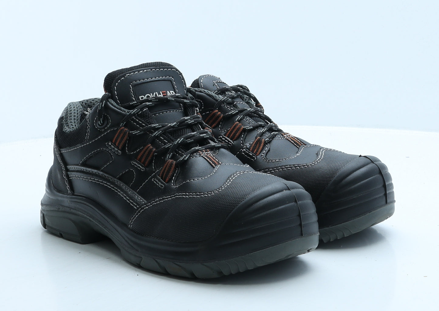 Rokwear Womens Black Geometric Leather Trainer Boot UK 5 38 - Work Wear