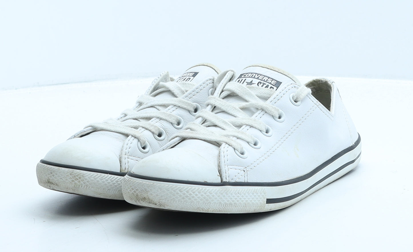 Converse Womens White Leather Trainer UK 4 37